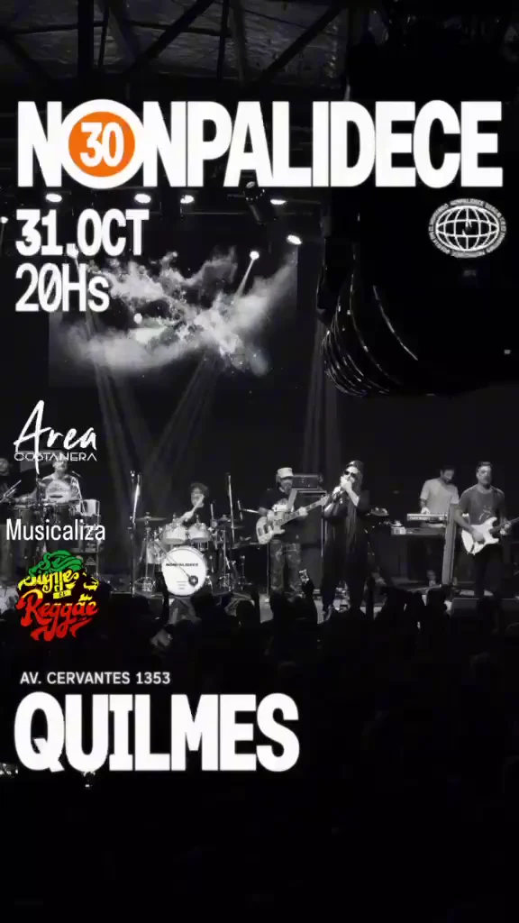 Flyer de Nonpalidece, 31 de octubre, Área Costanera de Quilmes